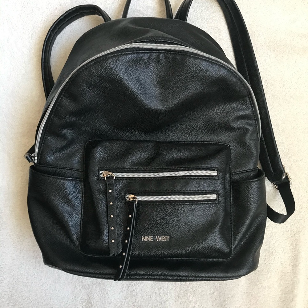 Black leather Nine West Backpack - Picture 3 of 8
